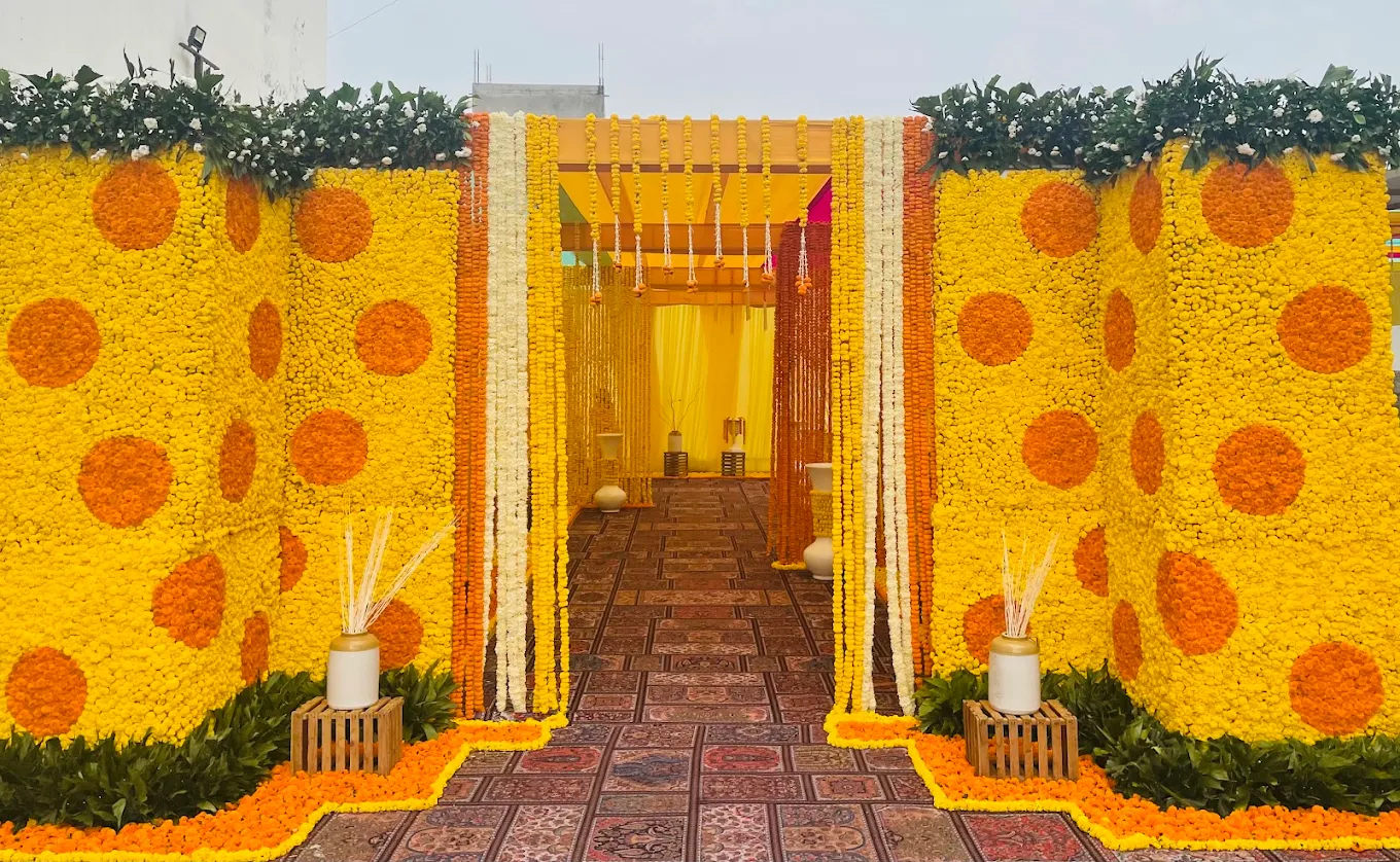 Floral entrance decor